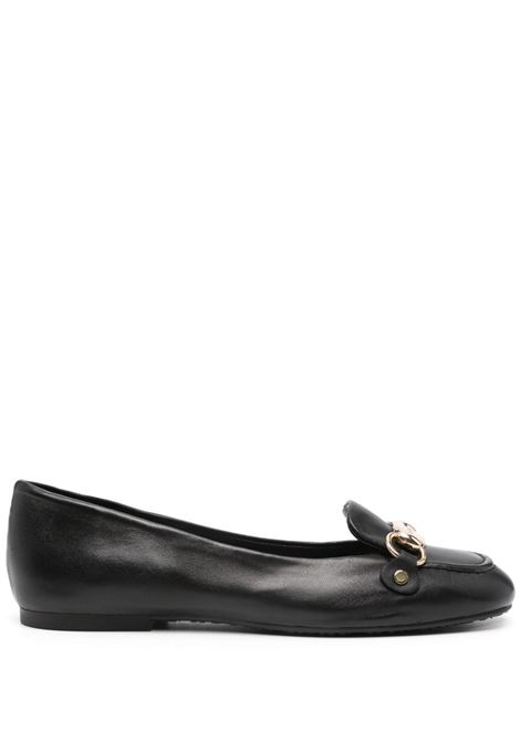 Black logo-plaque ballerinas See by Chloé - women SEE BY CHLOÉ | Ballerina shoes | SB43031A999